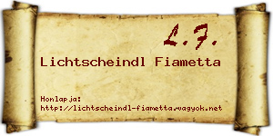 Lichtscheindl Fiametta névjegykártya